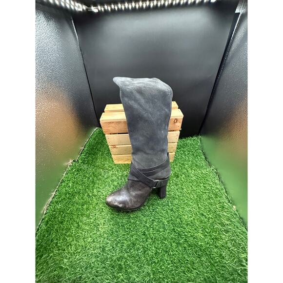 Carlos Santana- Grey- Suede Heeled Boots- Size 9.5W - Picture 4 of 10